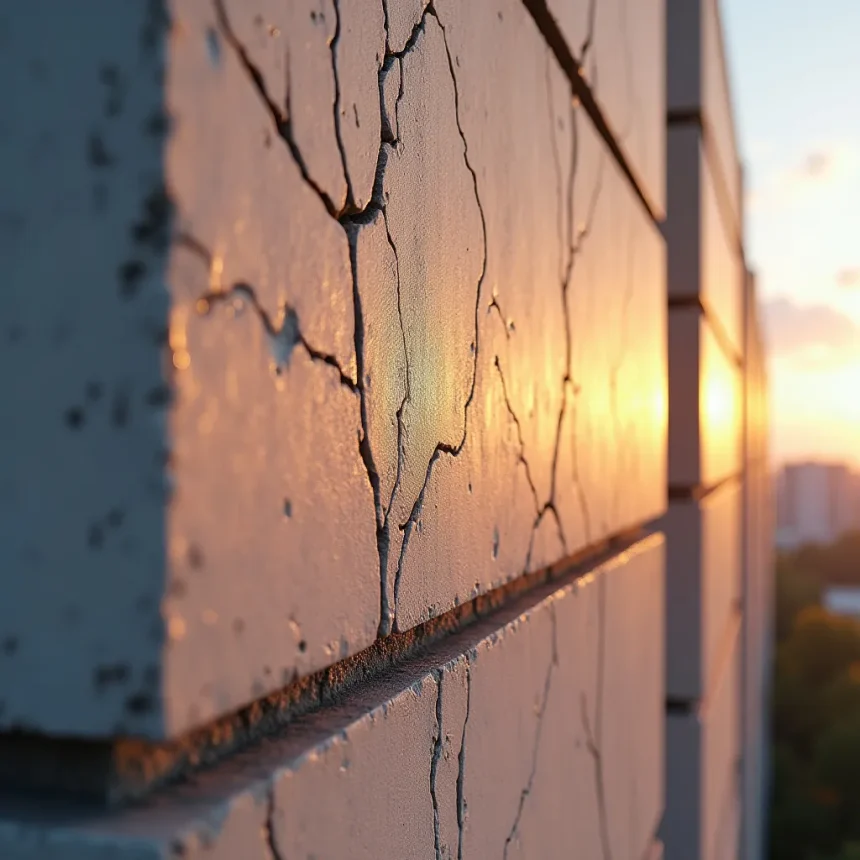 รอยร้าวผนังสูง