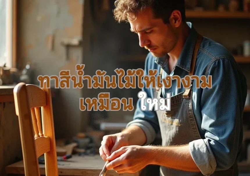 ทาสีไม้ด้วยสีน้ำมัน