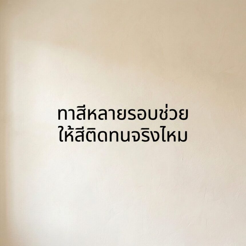ทาสีให้ติดทนทาน