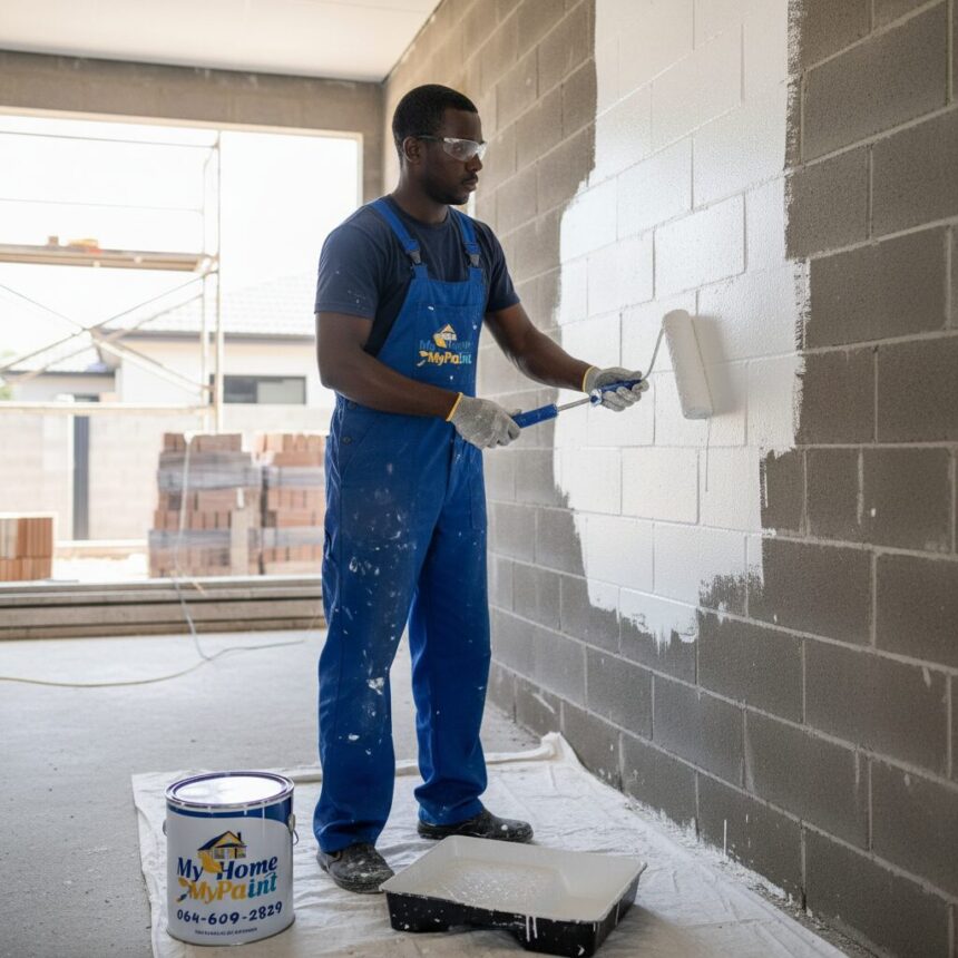 ทาสีรองพื้นปูนเก่าแบบใหม่