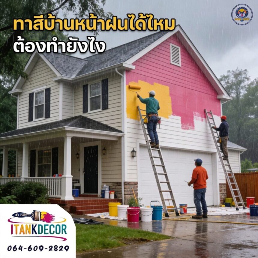ทาสีบ้านหน้าฝนแบบไหนดี